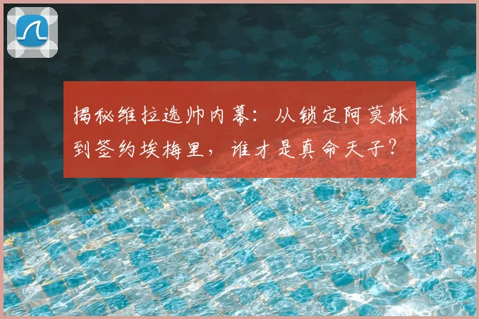 揭秘维拉选帅内幕:从锁定阿莫林到签约埃梅里,谁才是真命天子?